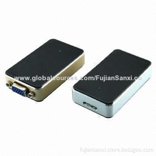 USB3.0 Display Adapters, VGA (1,920 x 1,080P), Low-power Consumption